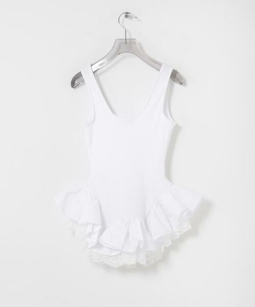URBAN RESEARCH / アーバンリサーチ タンクトップ | ESTHE　PEPLUM TANK TOP WITH LACE | 詳細4