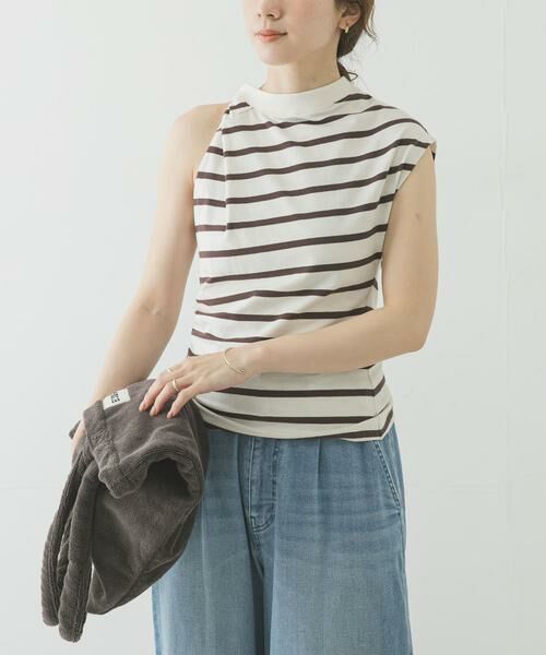 URBAN RESEARCH / アーバンリサーチ Tシャツ | ESTHE　STRIPE TWIST ASYMMETRIC T-SHIRTS | 詳細1