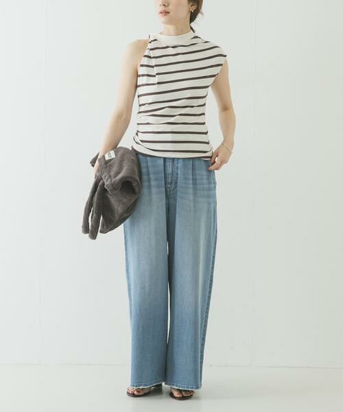 URBAN RESEARCH / アーバンリサーチ Tシャツ | ESTHE　STRIPE TWIST ASYMMETRIC T-SHIRTS | 詳細4