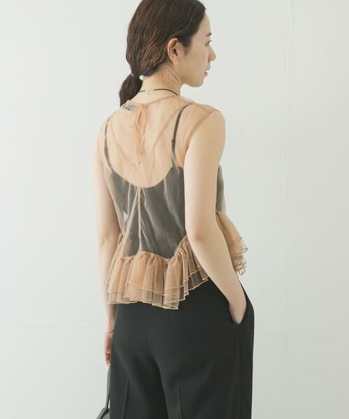 URBAN RESEARCH / アーバンリサーチ シャツ・ブラウス | ESTHE　TULLE PEPLUM RUFFLE TOP | 詳細4