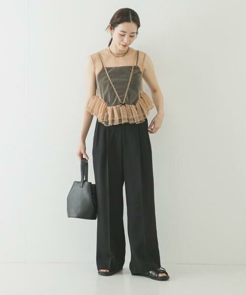 URBAN RESEARCH / アーバンリサーチ シャツ・ブラウス | ESTHE　TULLE PEPLUM RUFFLE TOP | 詳細6