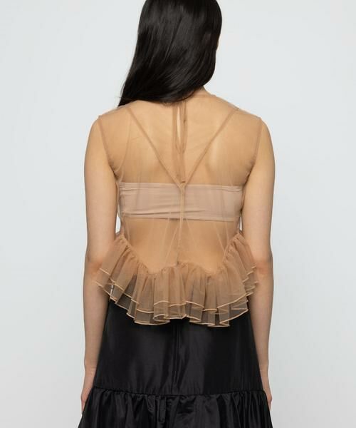 URBAN RESEARCH / アーバンリサーチ シャツ・ブラウス | ESTHE　TULLE PEPLUM RUFFLE TOP | 詳細9