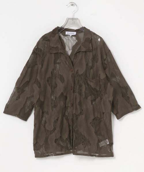 URBAN RESEARCH / アーバンリサーチ シャツ・ブラウス | ESTHE　OVERSIZED SHEER LACE SHIRTS | 詳細1