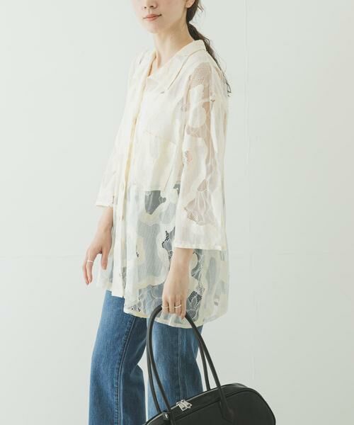 URBAN RESEARCH / アーバンリサーチ シャツ・ブラウス | ESTHE　OVERSIZED SHEER LACE SHIRTS | 詳細7