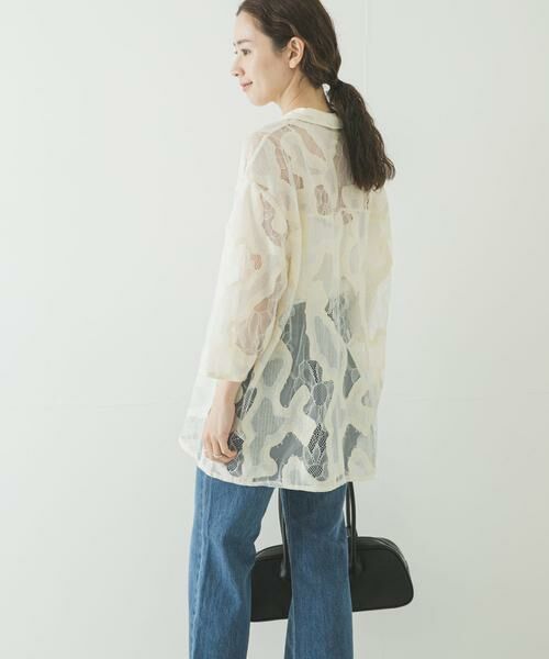 URBAN RESEARCH / アーバンリサーチ シャツ・ブラウス | ESTHE　OVERSIZED SHEER LACE SHIRTS | 詳細8