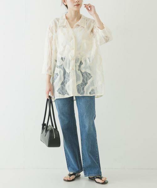 URBAN RESEARCH / アーバンリサーチ シャツ・ブラウス | ESTHE　OVERSIZED SHEER LACE SHIRTS | 詳細9