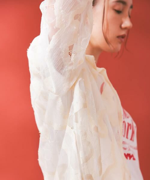 URBAN RESEARCH / アーバンリサーチ シャツ・ブラウス | ESTHE　OVERSIZED SHEER LACE SHIRTS | 詳細11