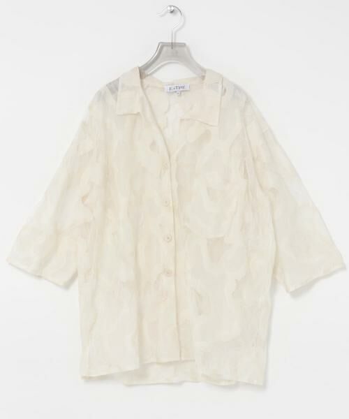 URBAN RESEARCH / アーバンリサーチ シャツ・ブラウス | ESTHE　OVERSIZED SHEER LACE SHIRTS | 詳細14