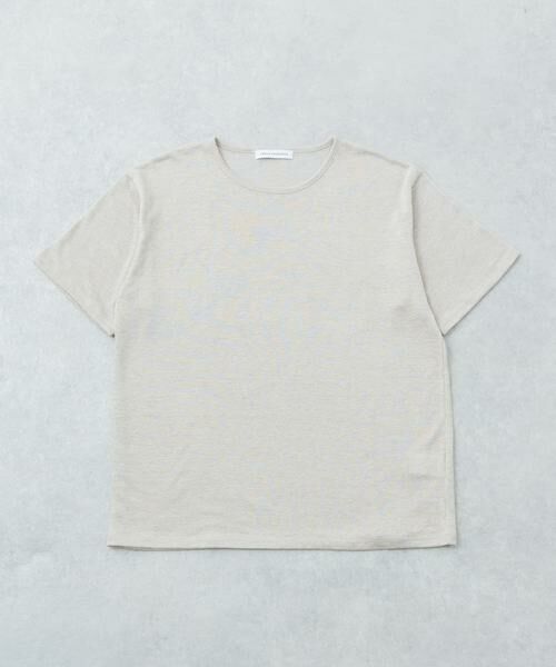 URBAN RESEARCH / アーバンリサーチ Tシャツ | LINEN NARROW TRIM T-SHIRTS（オフホワイト）