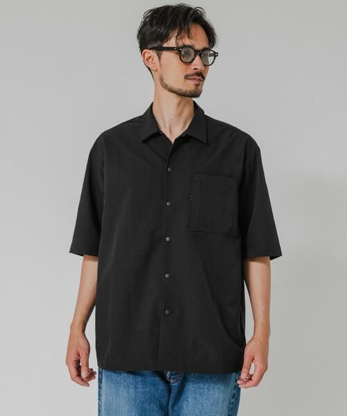 URBAN RESEARCH / アーバンリサーチ シャツ・ブラウス | COOL DOTS SHORT-SLEEVE SHIRTS（ブラック）