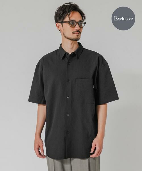 URBAN RESEARCH / アーバンリサーチ シャツ・ブラウス | 『別注』THOUSAND MILE×URBAN RESEARCH　　WASHER CODE SHIRTS（ブラック）