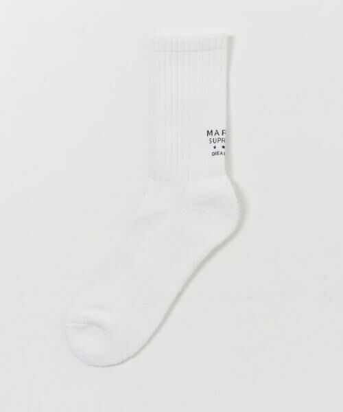 URBAN RESEARCH / アーバンリサーチ ソックス | URBAN RESEARCH×MARTY SUPREME×A24　3STAR LOGO PRINT SOX（ホワイト）