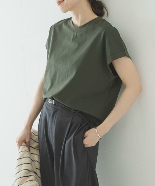 URBAN RESEARCH / アーバンリサーチ Tシャツ | 『UR TECH』スーピマコットンフレンチスリーブカットソー | 詳細1