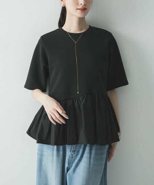 URBAN RESEARCH / アーバンリサーチ Tシャツ | ドッキングペプラムカットソー | 詳細1