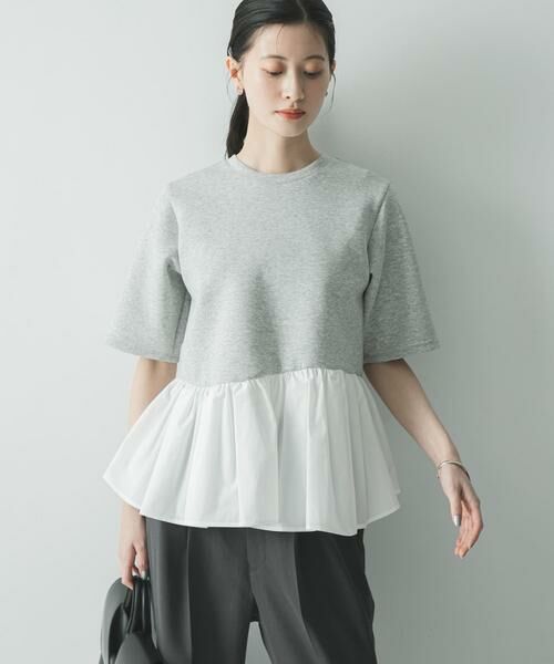 URBAN RESEARCH / アーバンリサーチ Tシャツ | ドッキングペプラムカットソー | 詳細9