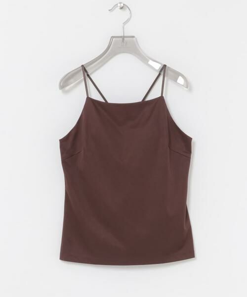 URBAN RESEARCH / アーバンリサーチ キャミソール・チューブトップ | キュプラサテンカップ付きキャミソール（ブラウン）