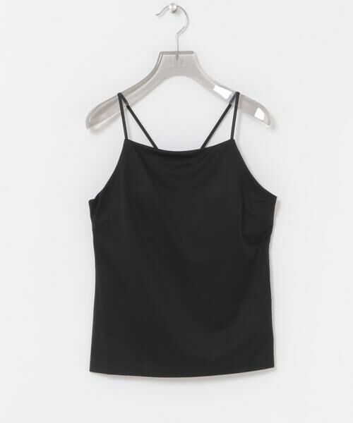 URBAN RESEARCH / アーバンリサーチ キャミソール・チューブトップ | キュプラサテンカップ付きキャミソール（ブラック）