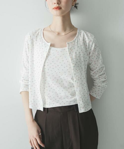 URBAN RESEARCH / アーバンリサーチ カーディガン・ボレロ | 『WEB限定』キャミセットフラワーアイレットレースカーディガン | 詳細11