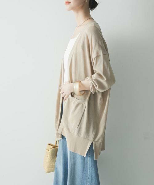URBAN RESEARCH / アーバンリサーチ カーディガン・ボレロ | 『WEB限定』UVカット加工ガウンカーディガン | 詳細13
