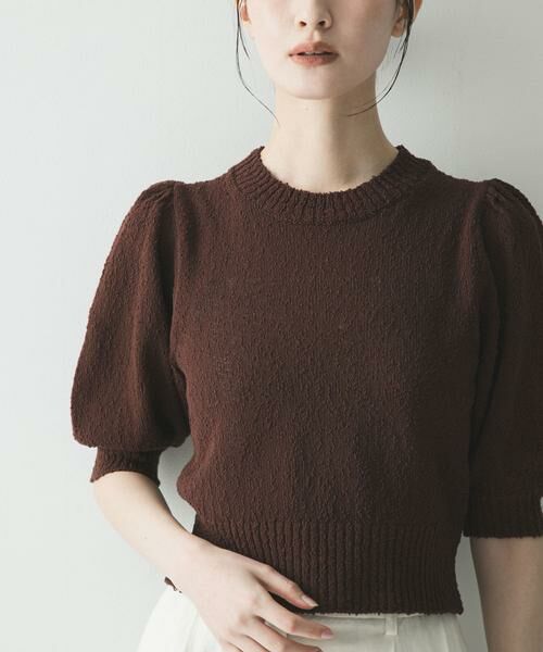 URBAN RESEARCH / アーバンリサーチ ニット・セーター | ボリューム袖ショート丈ニット | 詳細1