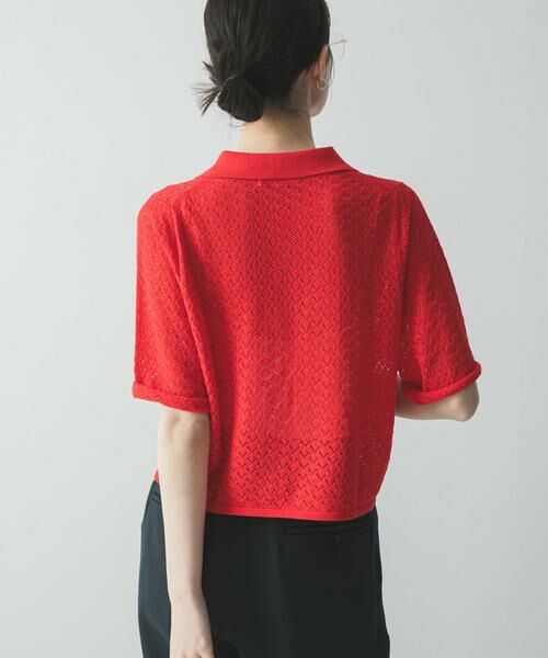 URBAN RESEARCH / アーバンリサーチ ニット・セーター | シャツカラーレースニット | 詳細4
