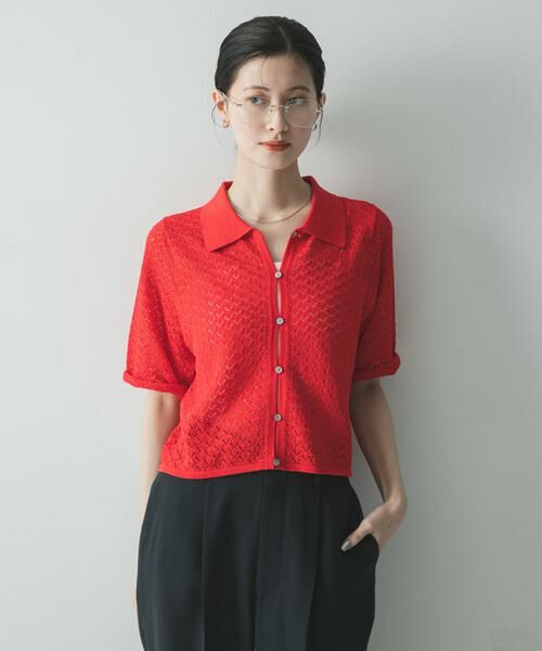 URBAN RESEARCH / アーバンリサーチ ニット・セーター | シャツカラーレースニット | 詳細5