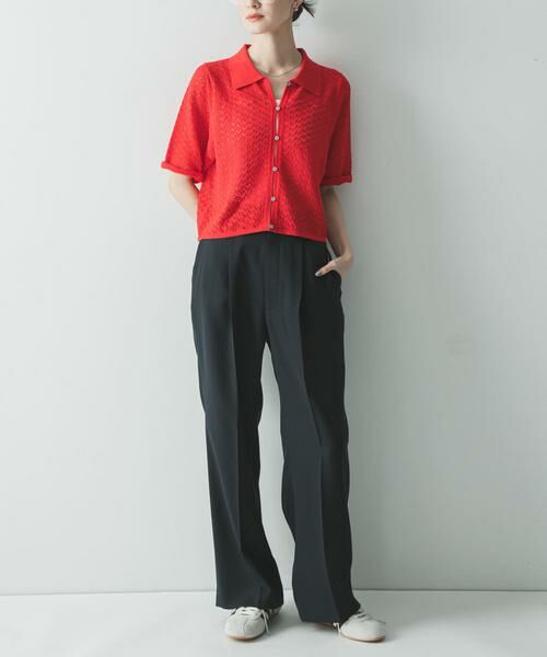 URBAN RESEARCH / アーバンリサーチ ニット・セーター | シャツカラーレースニット | 詳細6