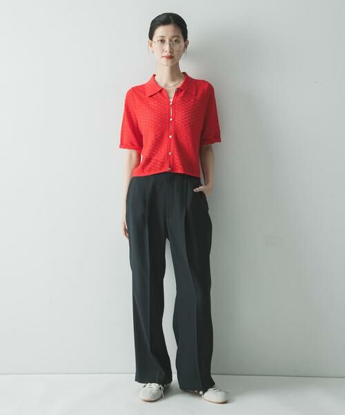 URBAN RESEARCH / アーバンリサーチ ニット・セーター | シャツカラーレースニット | 詳細7