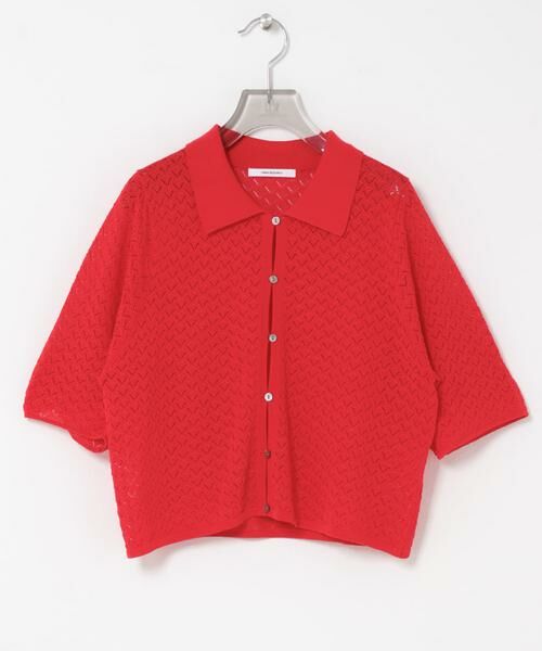 URBAN RESEARCH / アーバンリサーチ ニット・セーター | シャツカラーレースニット | 詳細8