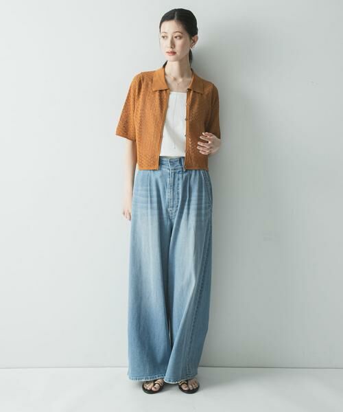 URBAN RESEARCH / アーバンリサーチ ニット・セーター | シャツカラーレースニット | 詳細18