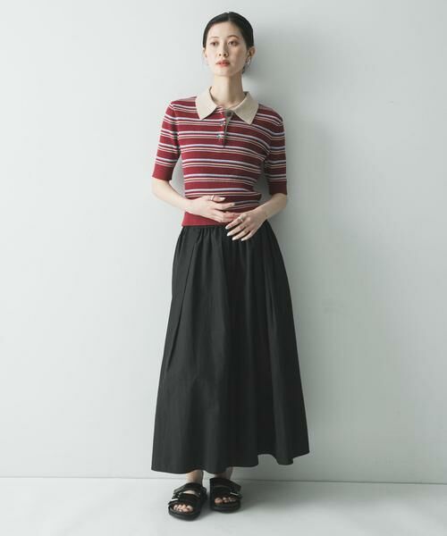 URBAN RESEARCH / アーバンリサーチ ニット・セーター | コットンシルクハーフスリーブポロ衿ニット | 詳細7