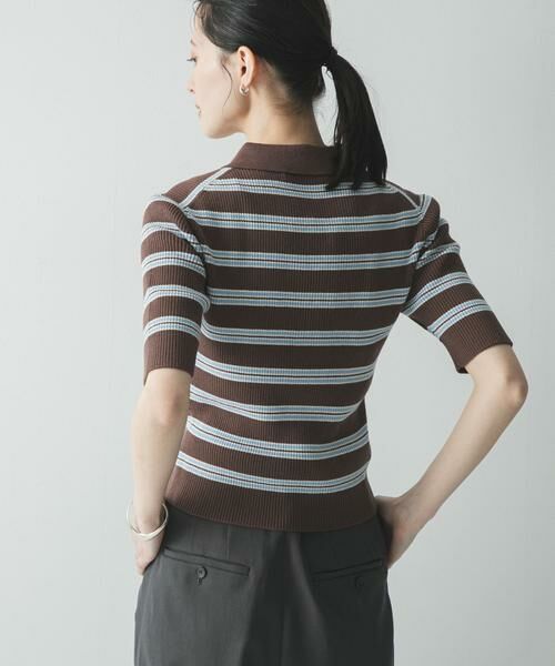 URBAN RESEARCH / アーバンリサーチ ニット・セーター | コットンシルクハーフスリーブポロ衿ニット | 詳細13