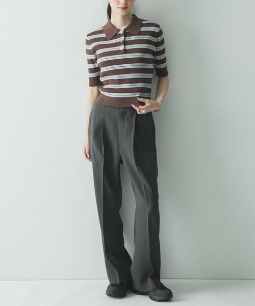 URBAN RESEARCH / アーバンリサーチ ニット・セーター | コットンシルクハーフスリーブポロ衿ニット | 詳細14
