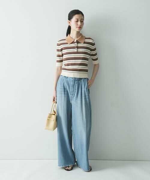 URBAN RESEARCH / アーバンリサーチ ニット・セーター | コットンシルクハーフスリーブポロ衿ニット | 詳細26