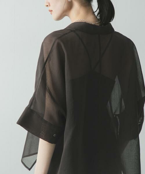 URBAN RESEARCH / アーバンリサーチ シャツ・ブラウス | ハーフスリーブシアーショートシャツ | 詳細1