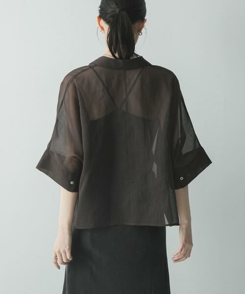 URBAN RESEARCH / アーバンリサーチ シャツ・ブラウス | ハーフスリーブシアーショートシャツ | 詳細4