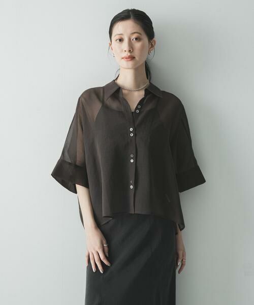 URBAN RESEARCH / アーバンリサーチ シャツ・ブラウス | ハーフスリーブシアーショートシャツ | 詳細5