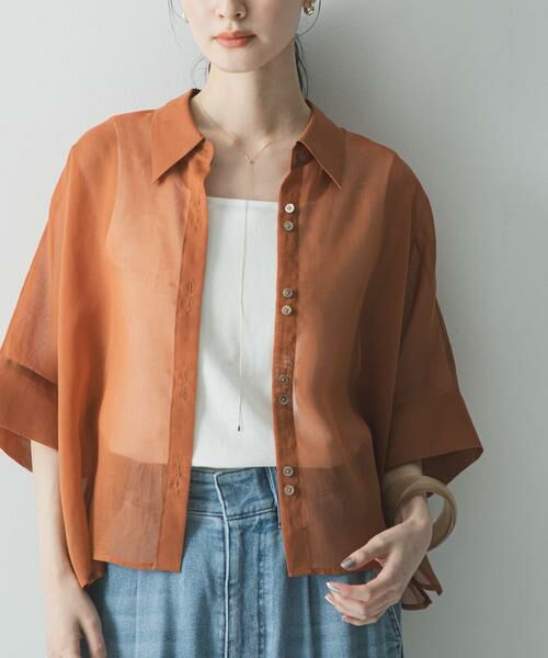 URBAN RESEARCH / アーバンリサーチ シャツ・ブラウス | ハーフスリーブシアーショートシャツ | 詳細10