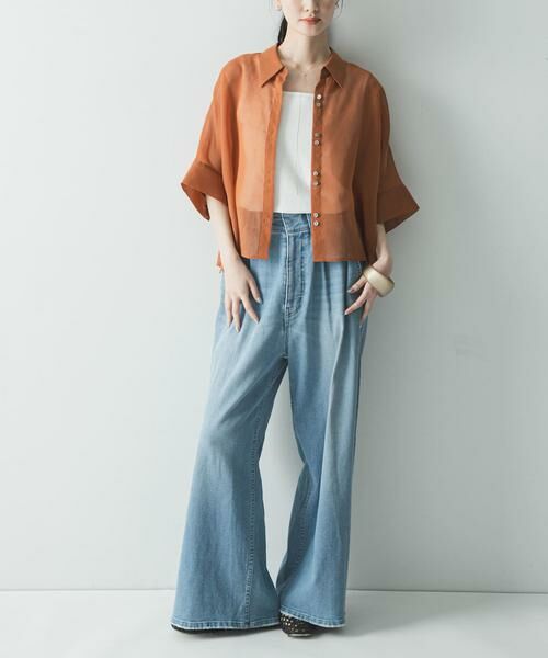 URBAN RESEARCH / アーバンリサーチ シャツ・ブラウス | ハーフスリーブシアーショートシャツ | 詳細14