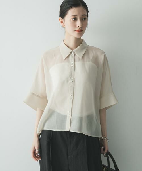 URBAN RESEARCH / アーバンリサーチ シャツ・ブラウス | ハーフスリーブシアーショートシャツ | 詳細23