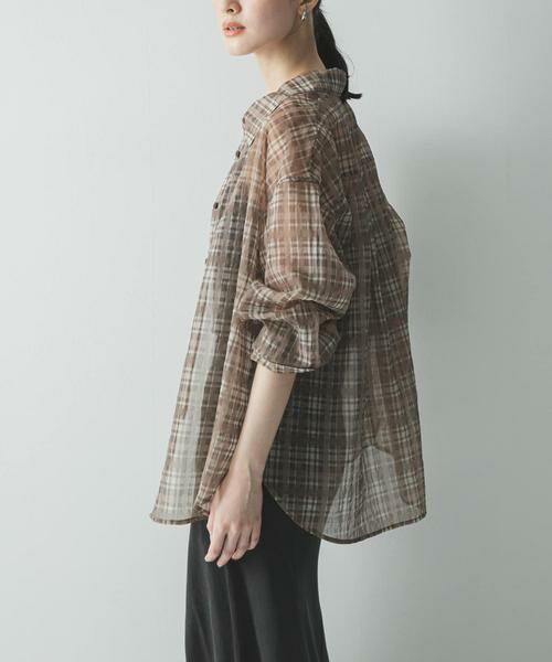 URBAN RESEARCH / アーバンリサーチ シャツ・ブラウス | シアーチェックオーバーシャツ | 詳細1