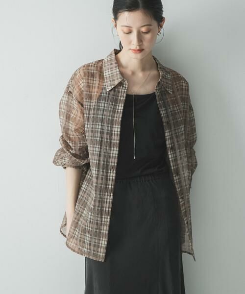 URBAN RESEARCH / アーバンリサーチ シャツ・ブラウス | シアーチェックオーバーシャツ | 詳細2