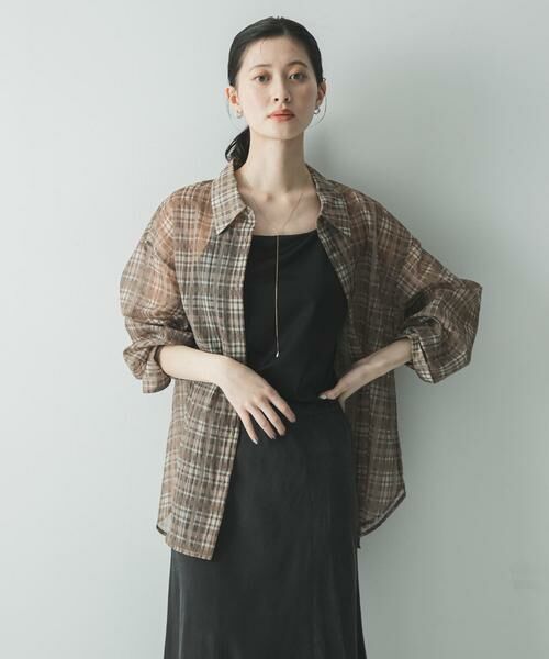 URBAN RESEARCH / アーバンリサーチ シャツ・ブラウス | シアーチェックオーバーシャツ | 詳細4