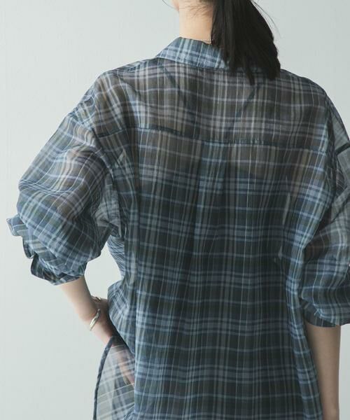 URBAN RESEARCH / アーバンリサーチ シャツ・ブラウス | シアーチェックオーバーシャツ | 詳細13