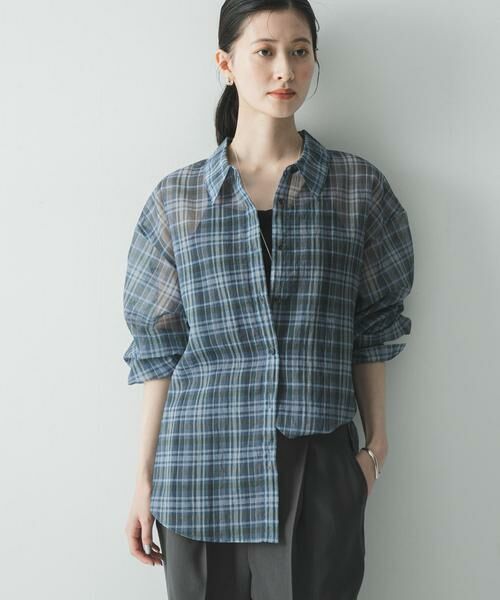 URBAN RESEARCH / アーバンリサーチ シャツ・ブラウス | シアーチェックオーバーシャツ | 詳細15