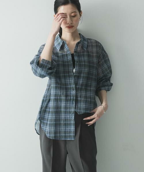 URBAN RESEARCH / アーバンリサーチ シャツ・ブラウス | シアーチェックオーバーシャツ | 詳細16