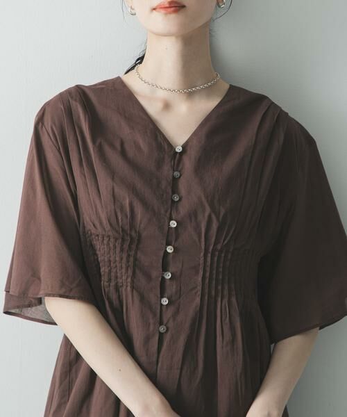 URBAN RESEARCH / アーバンリサーチ シャツ・ブラウス | コットンボイルタックデザインブラウス | 詳細1