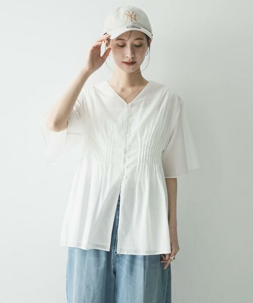 URBAN RESEARCH / アーバンリサーチ シャツ・ブラウス | コットンボイルタックデザインブラウス | 詳細15