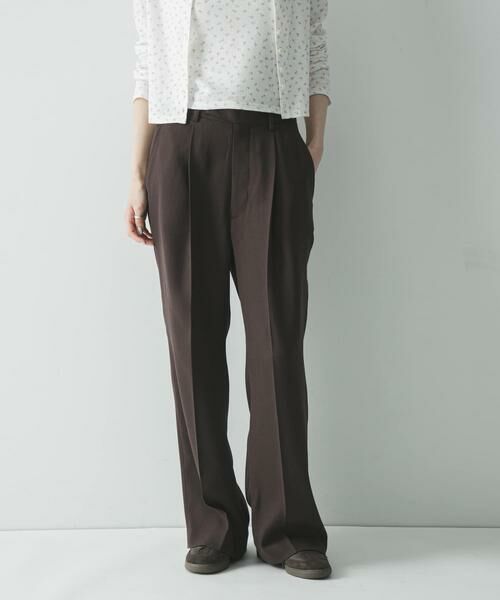 URBAN RESEARCH / アーバンリサーチ その他パンツ | ダブルクロスキュプラストレートパンツ（ブラウン）