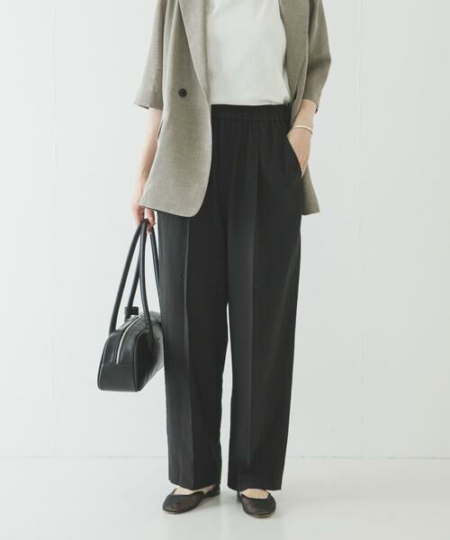 URBAN RESEARCH / アーバンリサーチ その他パンツ | 『3サイズ展開』ポプリンイージーテーパードパンツ（ブラック）